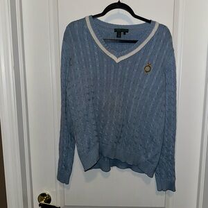 Lauren Active Ralph Lauren Vintage Women’s V Neck Sweater Light Blue Size XL